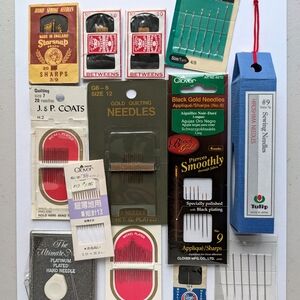 Hand Sewing Needles Quilting Sharps Betweens Drilled Gold Eye Clover Tulip Coats